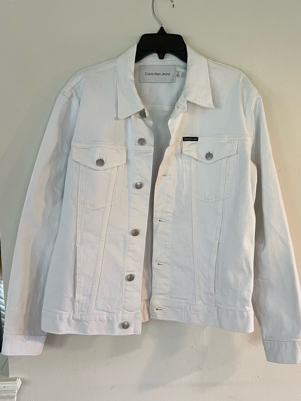 Calvin Klein Jeans White Denim Trucker Jacket